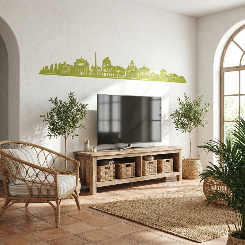 Stickers muraux: Rome Skyline 2018