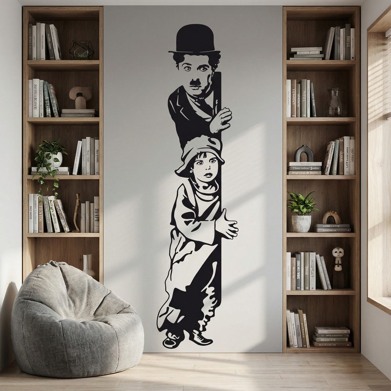 Stickers muraux: Chaplin The Kid