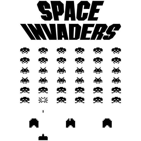 Stickers muraux: Space Invaders Game