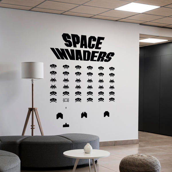 Stickers muraux: Space Invaders Game