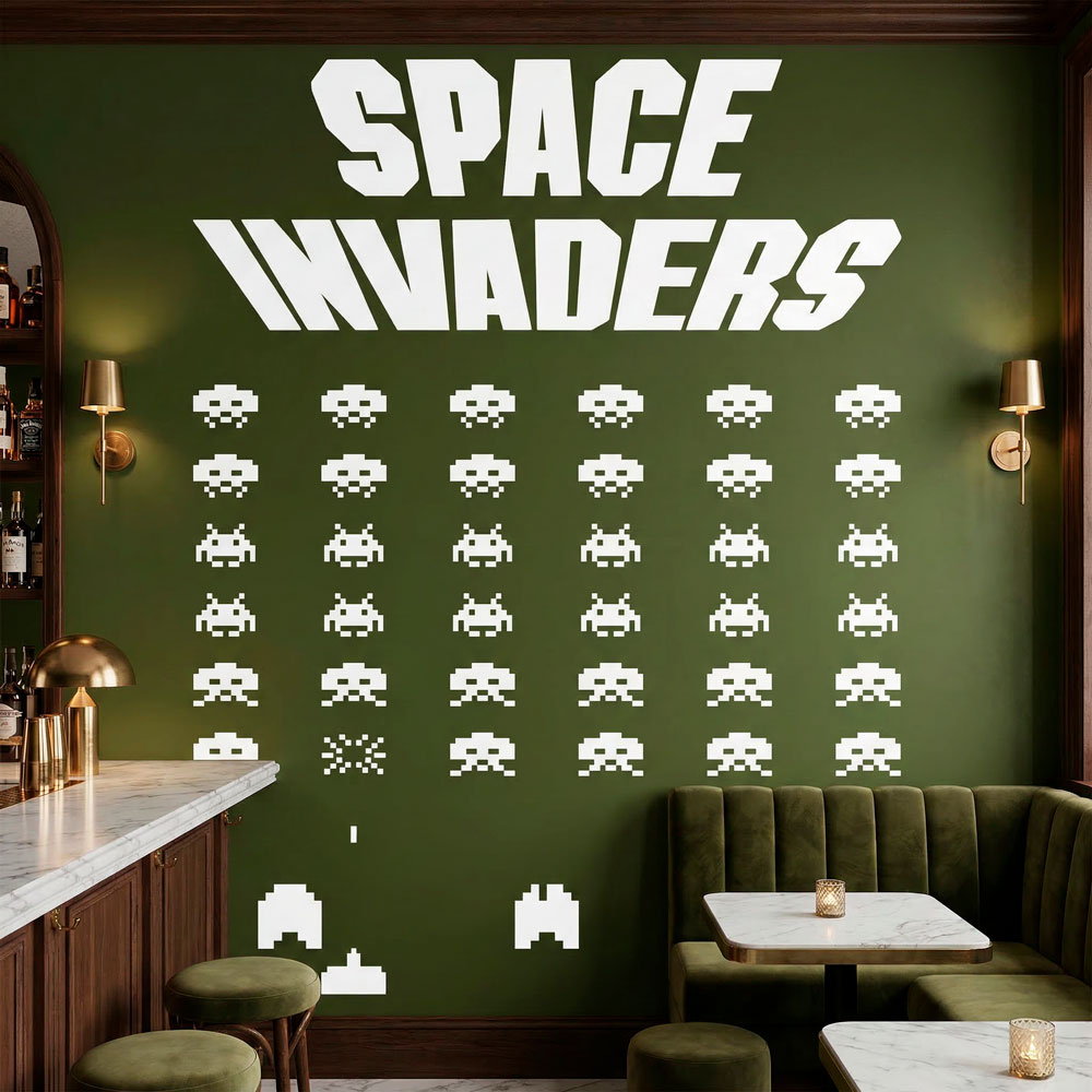 Stickers muraux: Space Invaders Game