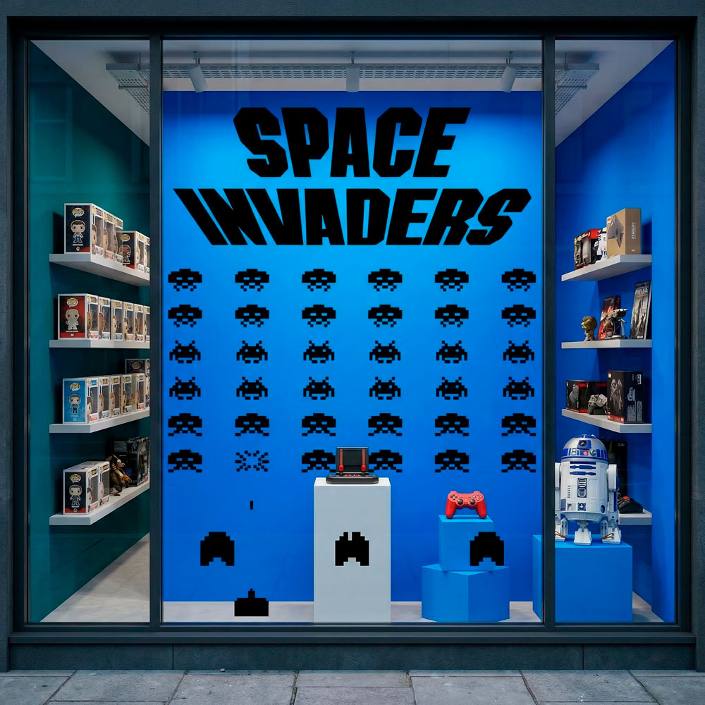 Stickers muraux: Space Invaders Game