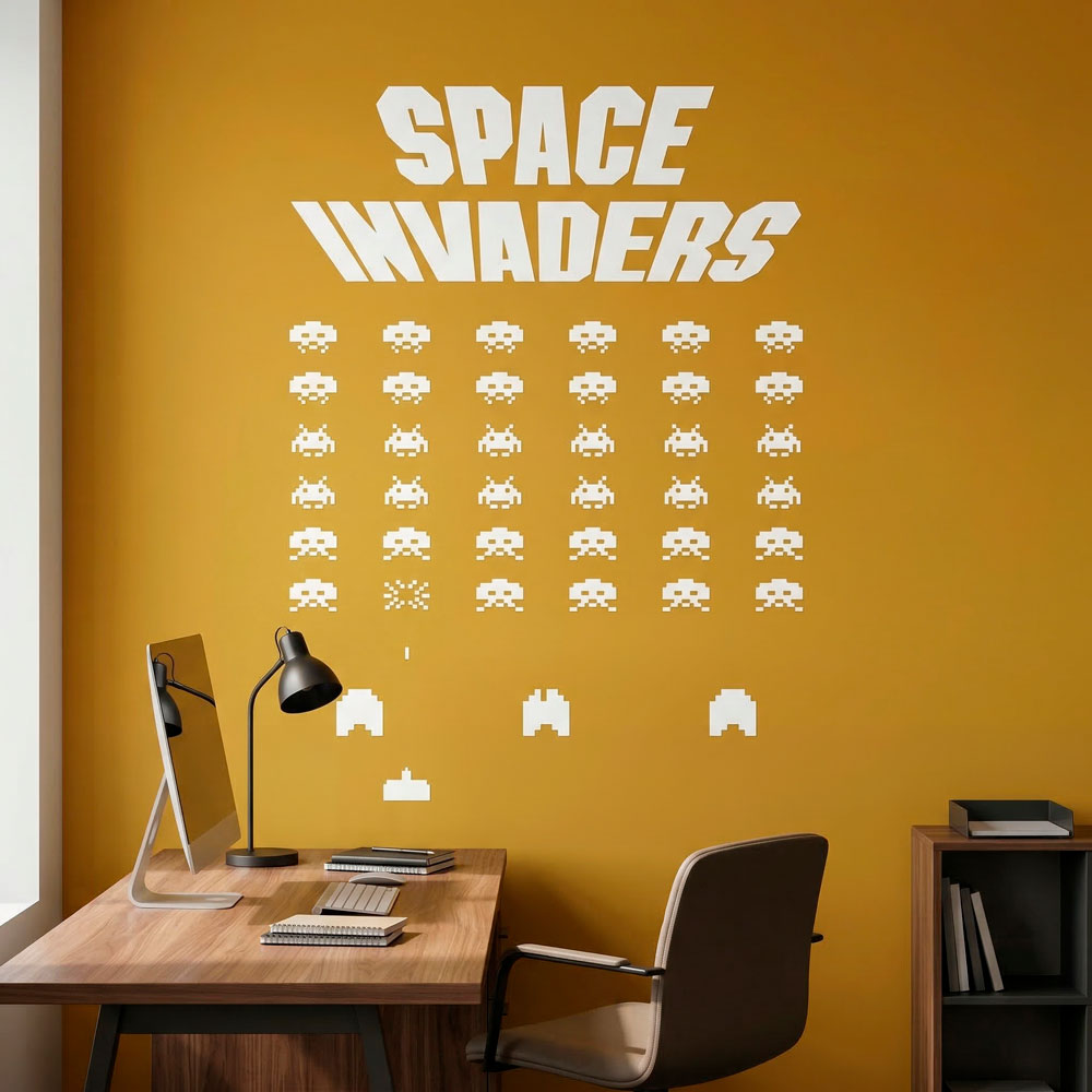 Stickers muraux: Space Invaders Game