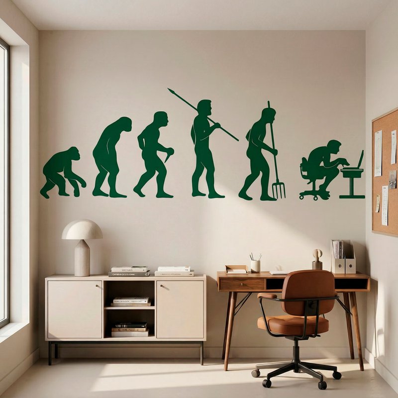 &Eacute;volution de l'homme vers l'ordinateur 0