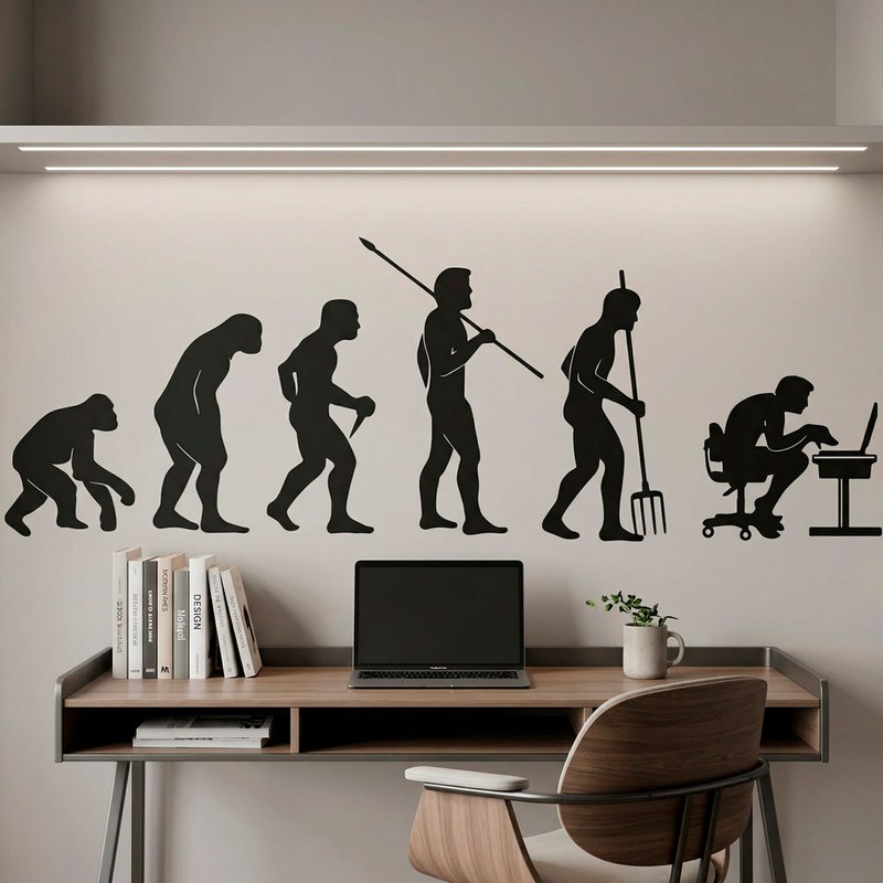 &Eacute;volution de l'homme vers l'ordinateur 2