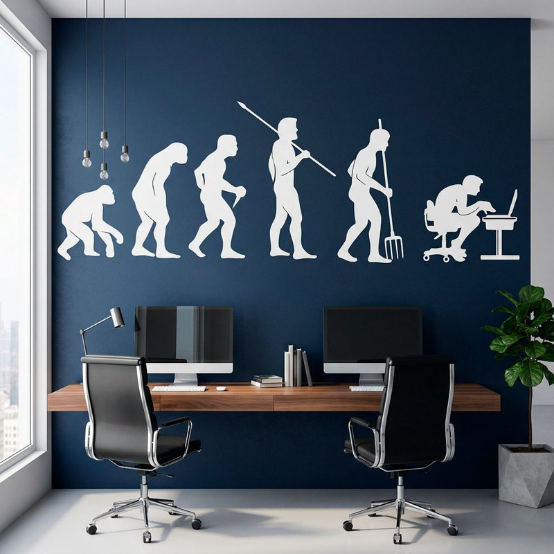 &Eacute;volution de l'homme vers l'ordinateur 3