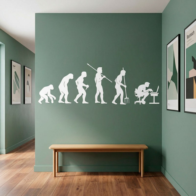 &Eacute;volution de l'homme vers l'ordinateur 5