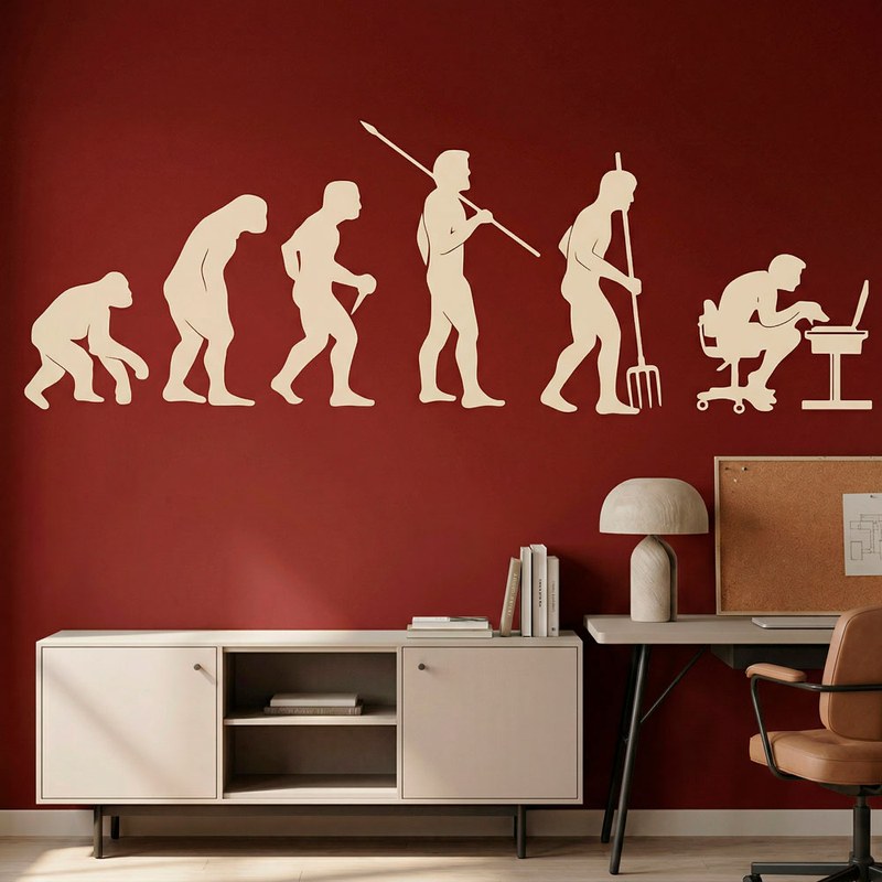 &Eacute;volution de l'homme vers l'ordinateur 8