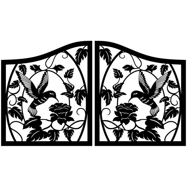 Stickers muraux: Tête de Lit Jardin de colibri
