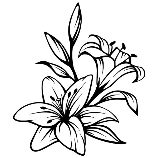 Stickers muraux: Lys ornemental