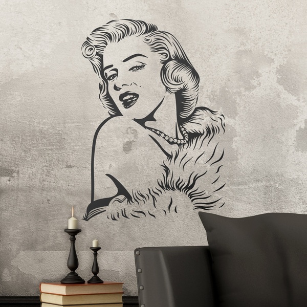 Stickers muraux: Marilyn Monroe perles 0