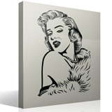 Stickers muraux: Marilyn Monroe perles 2