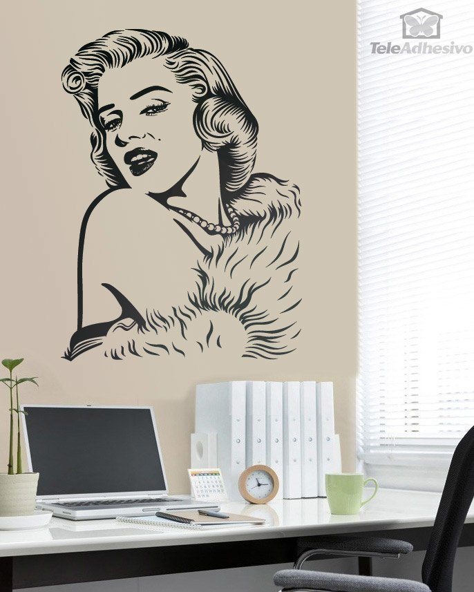 Stickers muraux: Marilyn Monroe perles