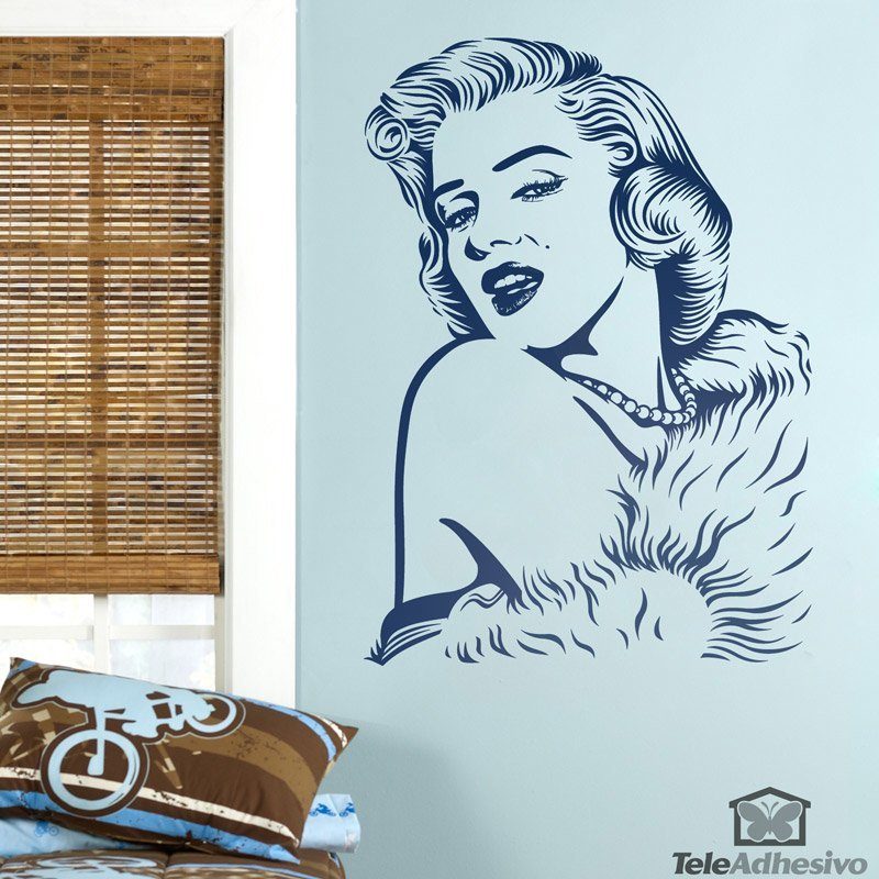 Stickers muraux: Marilyn Monroe perles