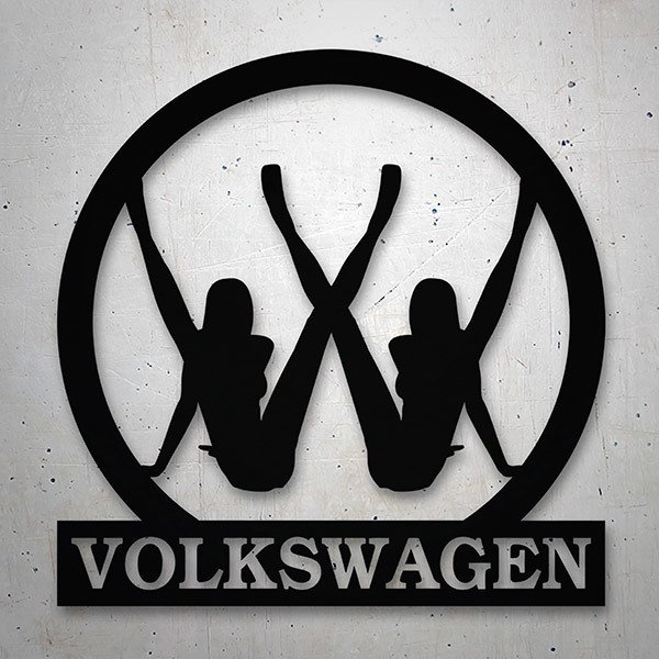Autocollants: Logo Volkswagen avec Silhouettes