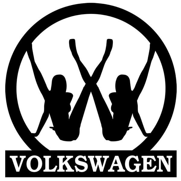Autocollants: Logo Volkswagen avec Silhouettes