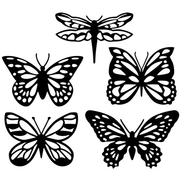 Stickers muraux: Kit papillons tropicaux