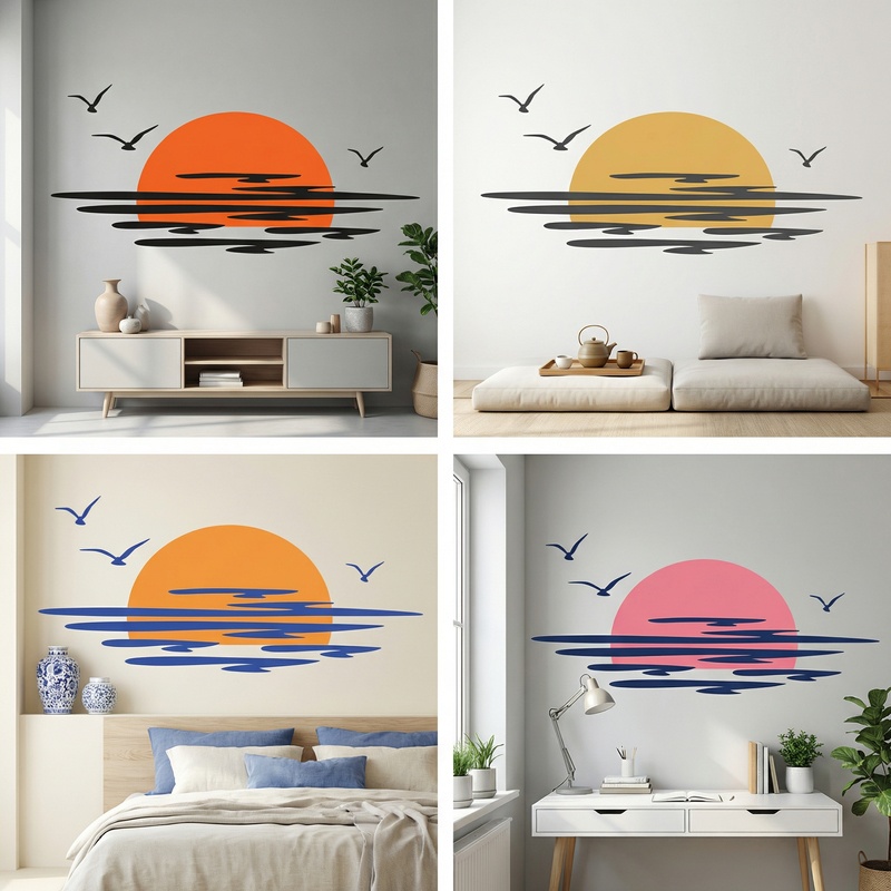 Stickers muraux: Coucher de soleil
