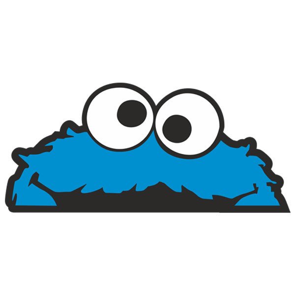 Stickers pour enfants: Monstre biscuit horizontal