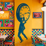 Stickers muraux: Harold Lloyd accroch&eacute; &agrave; l'horloge 19