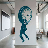 Stickers muraux: Harold Lloyd accroch&eacute; &agrave; l'horloge 8