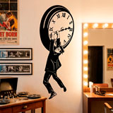 Stickers muraux: Harold Lloyd accroch&eacute; &agrave; l'horloge 9