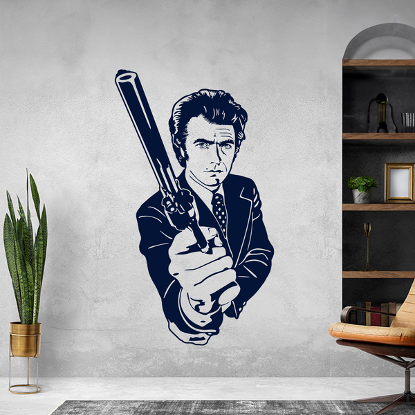 Stickers muraux: Dirty Harry avec un pistolet