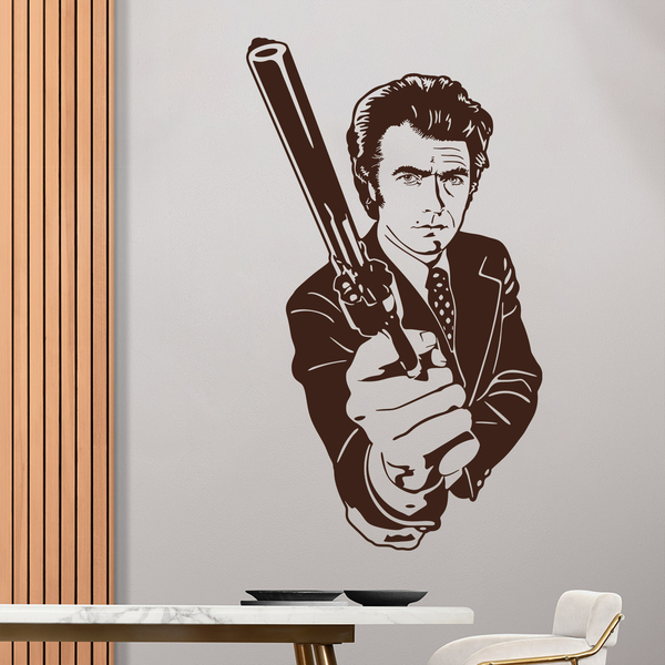 Stickers muraux: Dirty Harry avec un pistolet