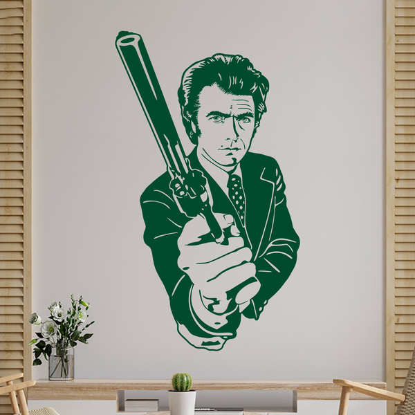 Stickers muraux: Dirty Harry avec un pistolet