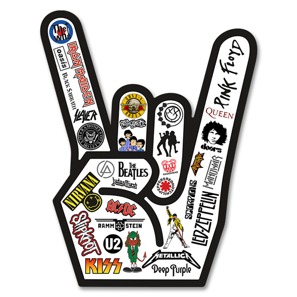 Stickers muraux: Main rock