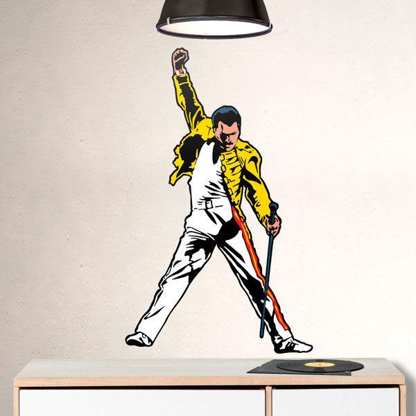 Stickers muraux: Freddie Mercury en concert