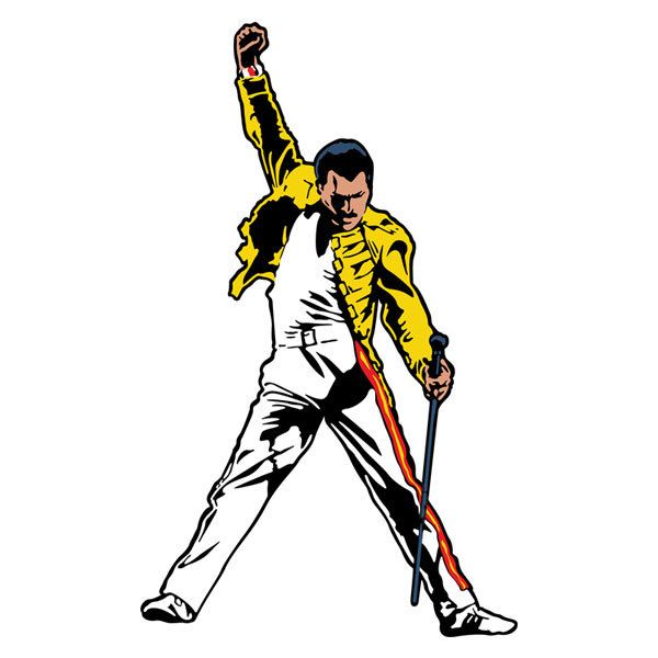 Stickers muraux: Freddie Mercury en concert