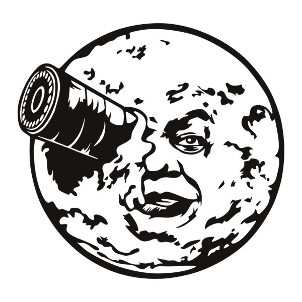 Stickers muraux: Le voyage de Jules Verne sur la Lune