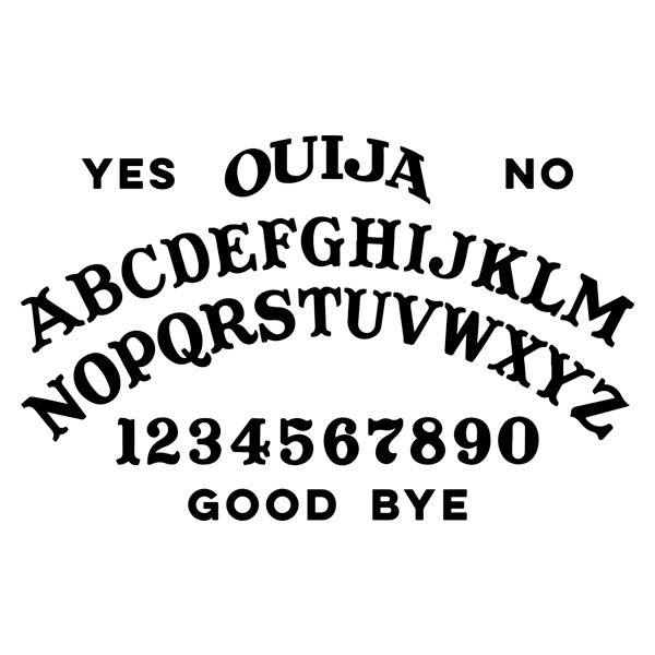 Set de table forme original Planche ouija noir et blanc - TenStickers