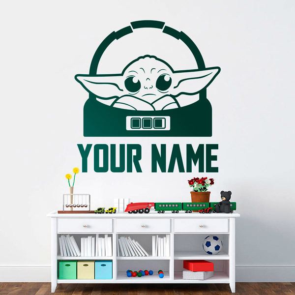 Stickers muraux: Baby Yoda personnalisé