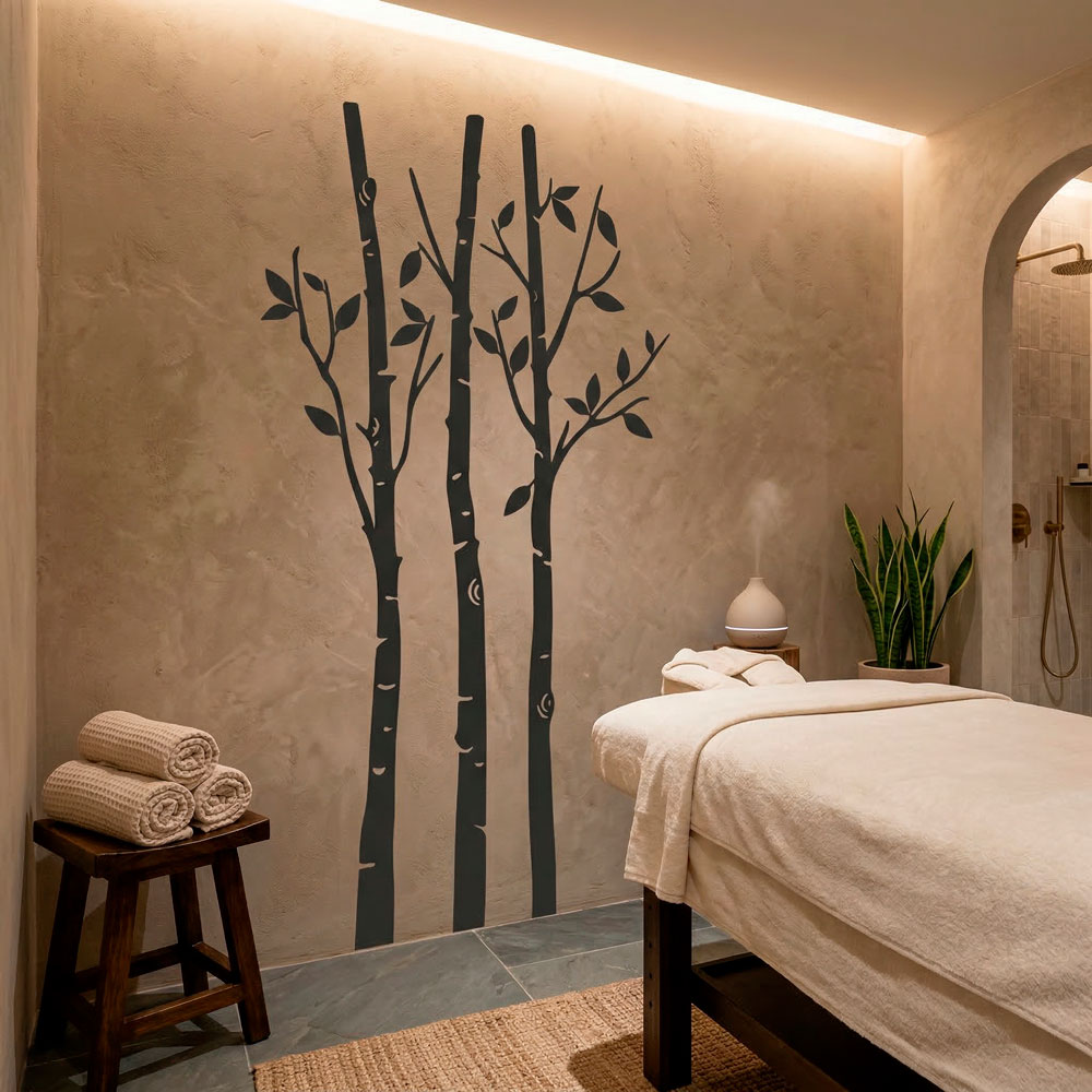 Stickers muraux: Arbres dans la for&ecirc;t en automne