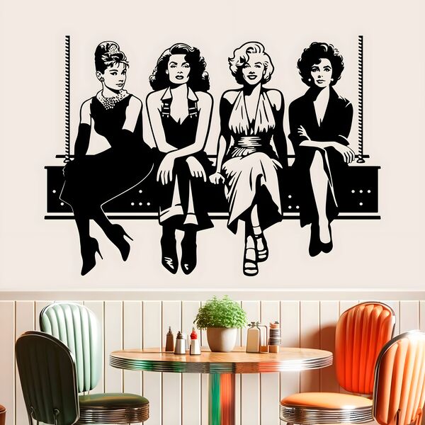 Audrey, Rita, Marilyn et Elizabeth 1/4