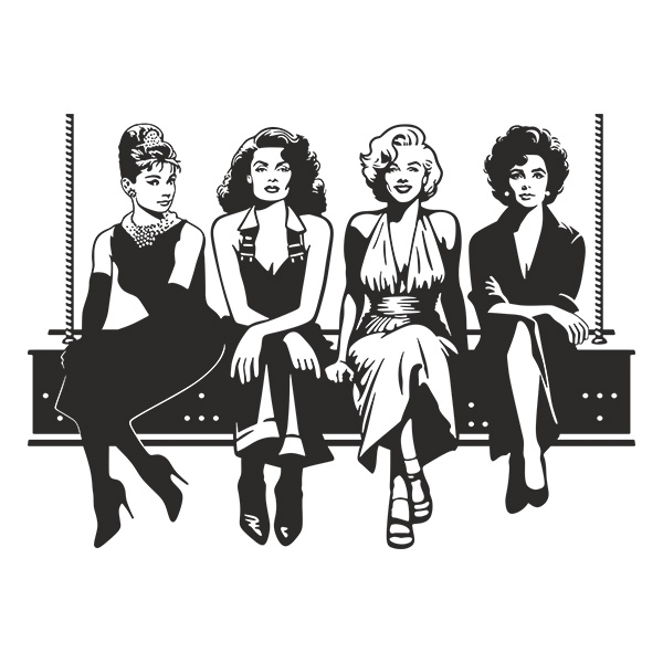 Stickers muraux: Audrey, Rita, Marilyn et Elizabeth
