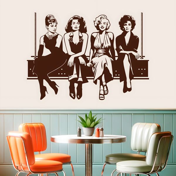 Audrey, Rita, Marilyn et Elizabeth 2/4
