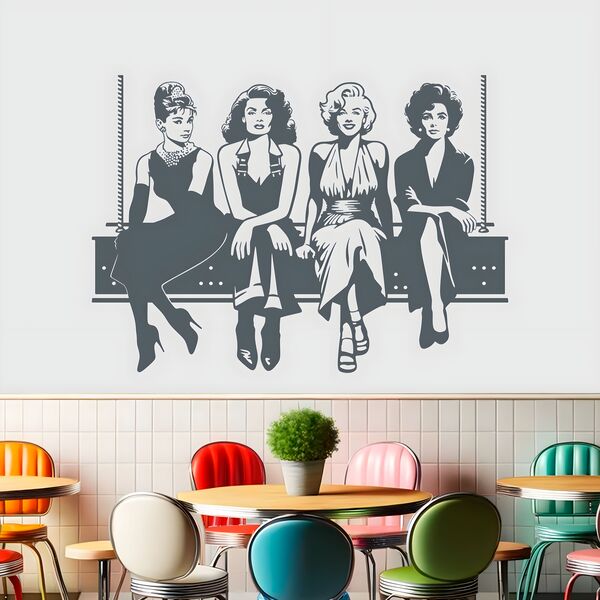 Audrey, Rita, Marilyn et Elizabeth 3/4