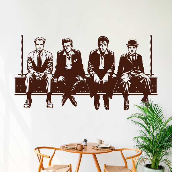 Stickers muraux: Brando - James - Elvis - Chaplin