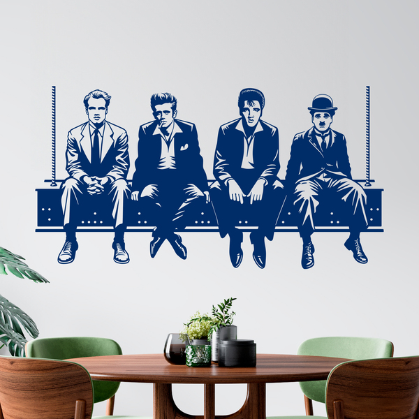 Stickers muraux: Brando - James - Elvis - Chaplin