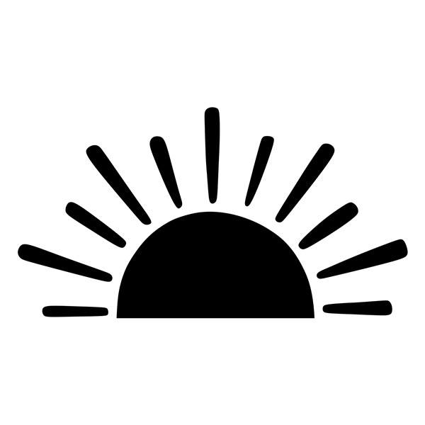 Stickers muraux: Soleil décoratif demi