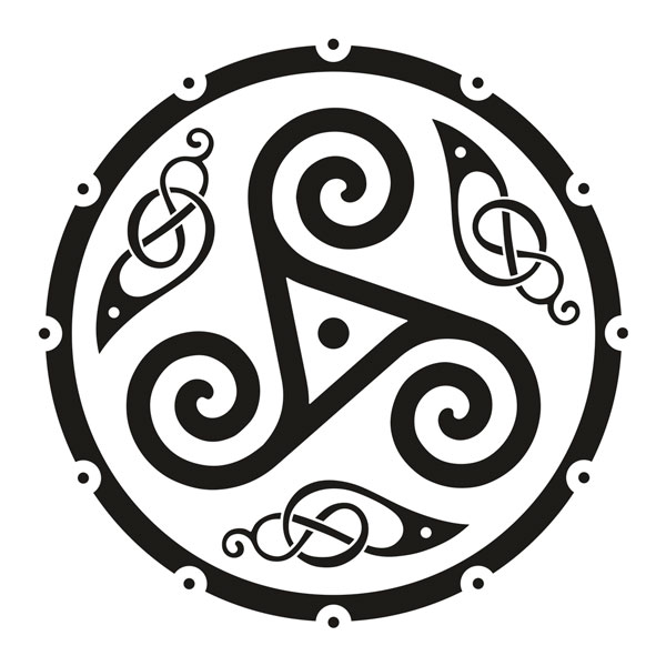 Stickers muraux: Triskel celtique avec nœuds