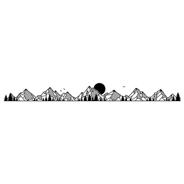 Stickers muraux: Paysage de montagnes