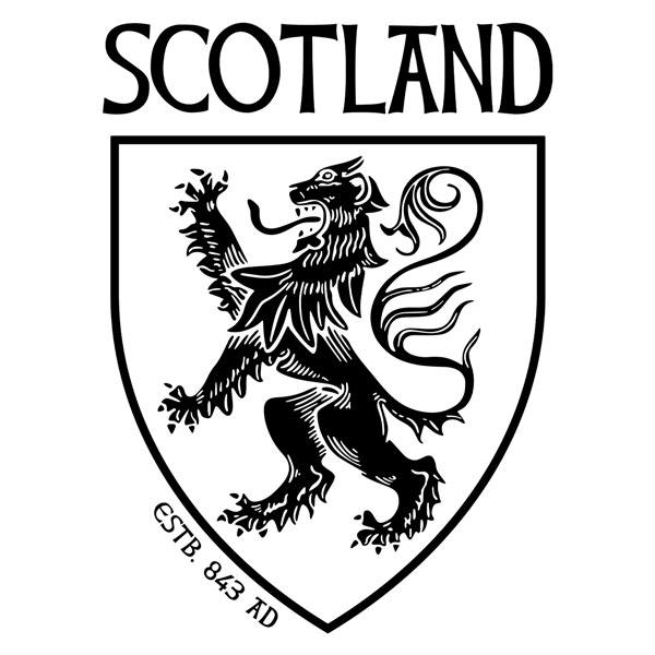 Stickers muraux: Blason de l'Écosse avec lion rampant