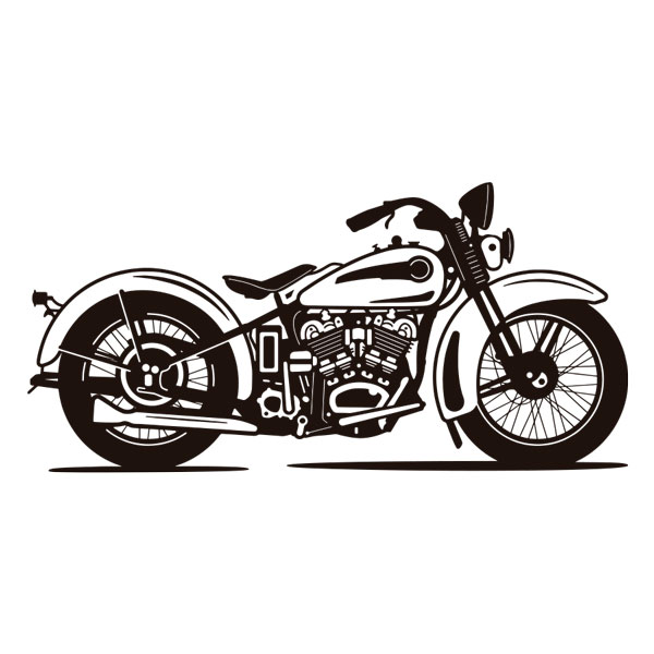 Stickers muraux: Moto Classique Rétro
