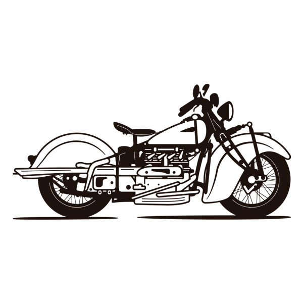 Stickers muraux: Moto Classique Rétro