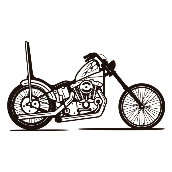 Stickers muraux: Moto Chopper Classique