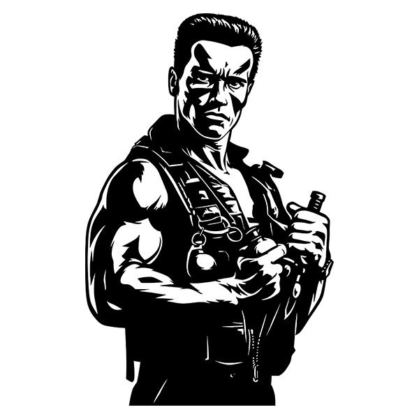Stickers muraux: Arnold Schwarzenegger Commando